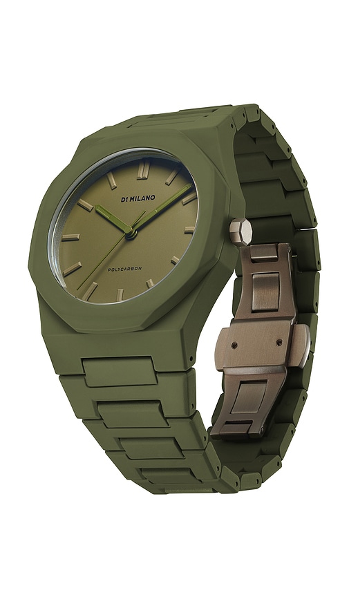 D1 Milano Polycarbon 40.5mm Watch In Green