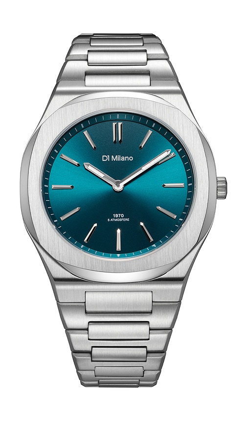 D1 Milano Ultra Thin Steel 39mm Watch in Metallic Silver.