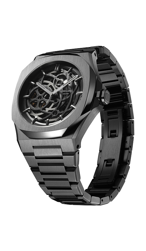 D1 Milano Skeleton Bracelet 41.5mm Watch In Black
