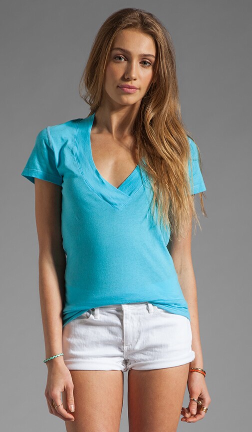 Contrast Deep V Tee