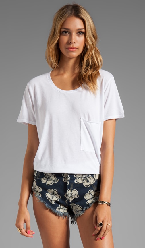 Oversized Scoop Neck Pocket Tee