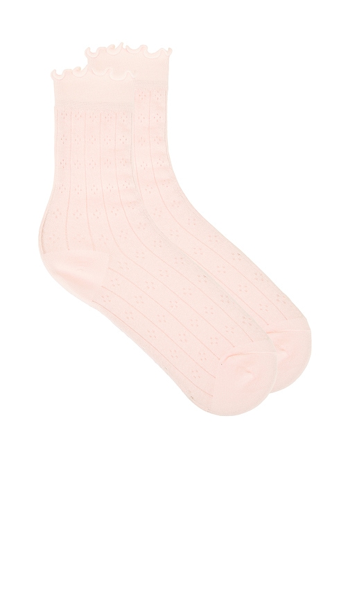 Dairy Boy Pointelle Socks in Blush