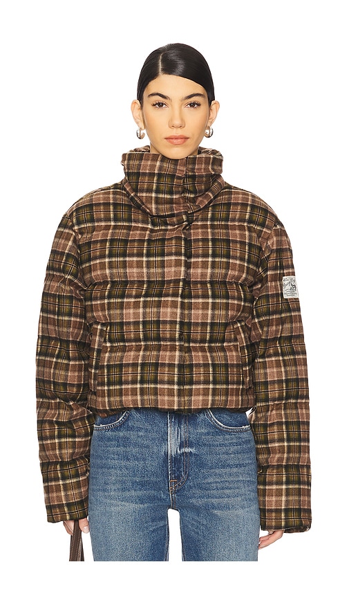 Dairy Boy Cedar Plaid Puffer in Brown