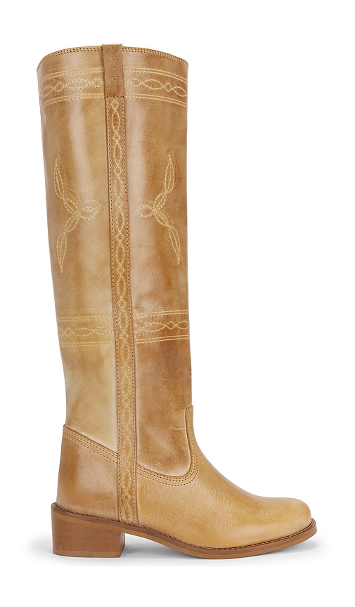 Ann Gaucho With Western Stitching Boot in Tan. - size 41 (also in 36, 37, 38, 39, 40)