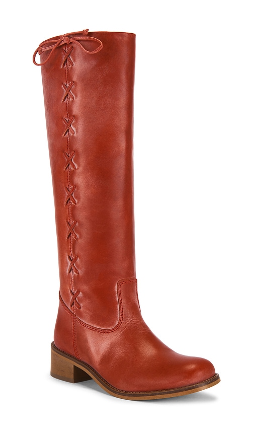  Dico Copenhagen Bota Ann Gaucho Boot With Side Laces En Color Rojo Talla 36  (también En 37, 38, 39, 40, 41). 