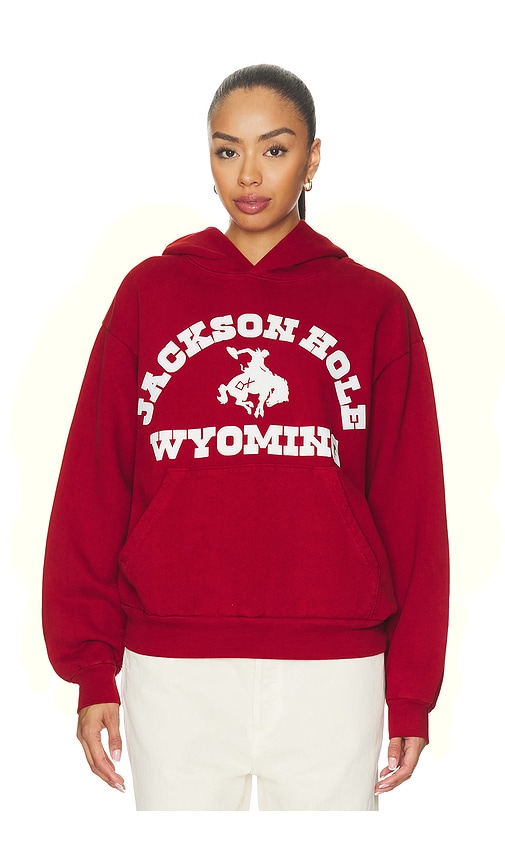 Diamond Cross Ranch Summer 2026 Hoodie in Red. - size S (also in M, L, XL/1X)