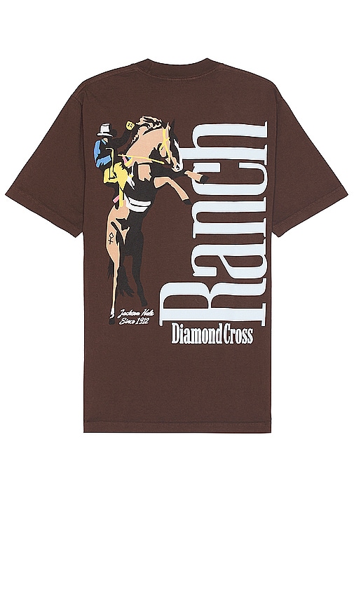 Diamond Cross Ranch Spooked Tee In Chocolate