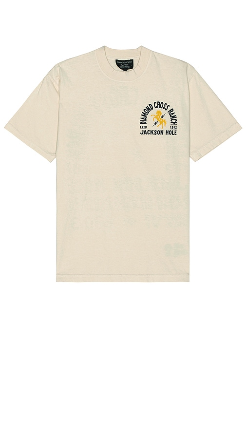 Diamond Cross Ranch Address Tee In Cream