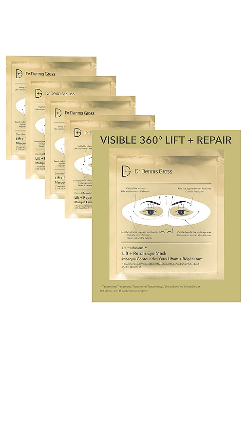 Dr. Dennis Gross Skincare Derminfusions Lift + Repair Eye Mask 4 Pack in Beauty: NA.