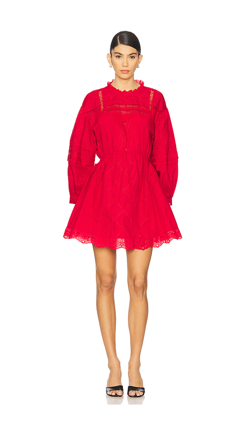 open lace back dress Taylor Girl Dress Red – MyBabyByMerry main image 1