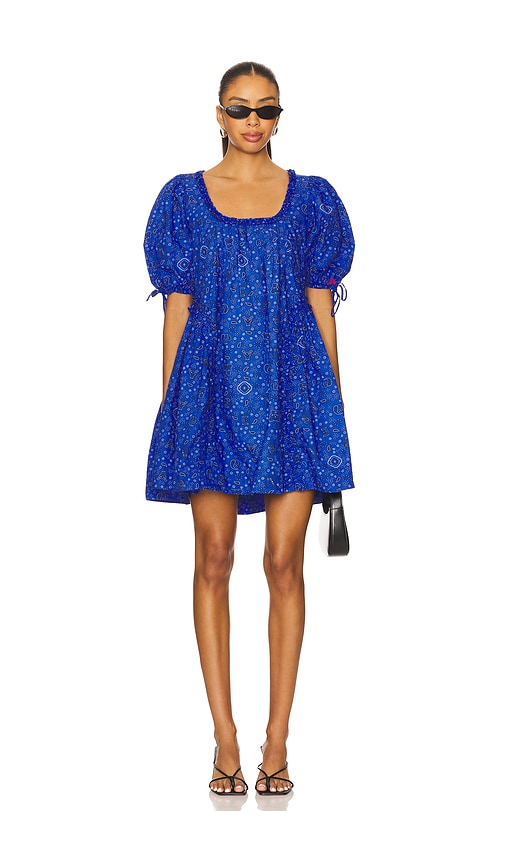 damson madder meri mini dress Damson Madder Meri Mini Dress in Blue