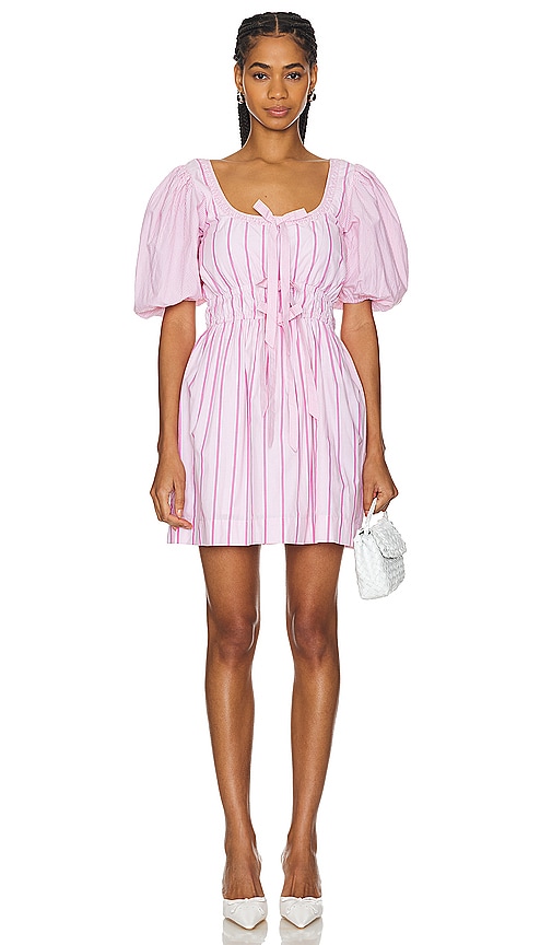 Damson Madder Amelie Mini Dress in Pink Stripe Mix | REVOLVE