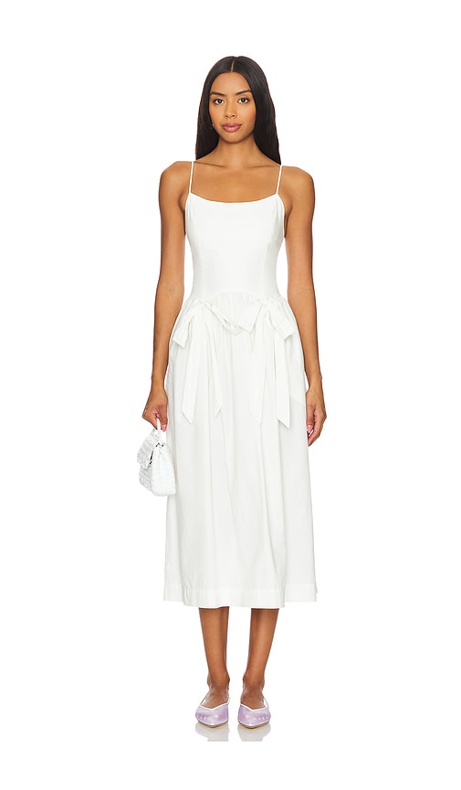 damson madder penelope apron midi dress Damson Madder Penelope Apron Midi Dress
