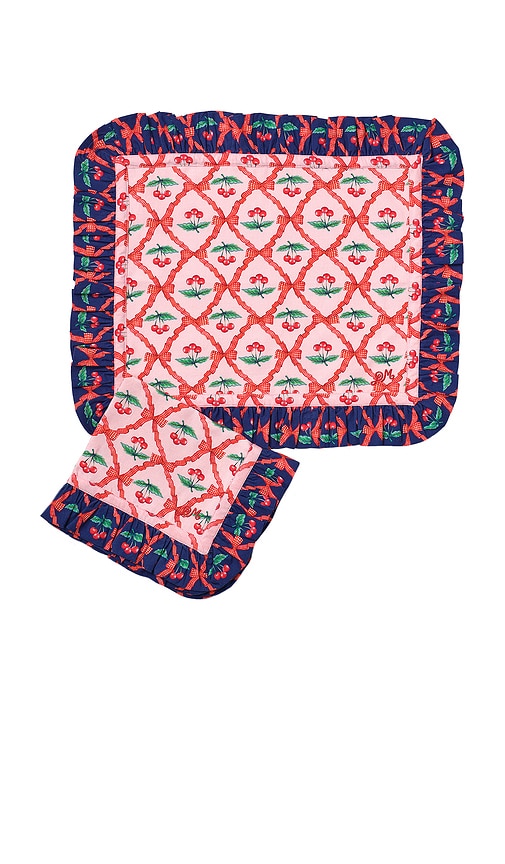  Damson Madder Set Of 2 Placemat In Pink. 