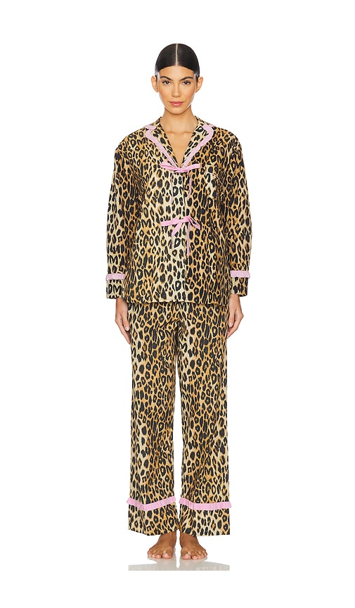 Damson Madder Antonella Pj Set in Leopard