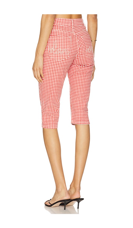 Damson Madder Capri Jeans in Red Gingham