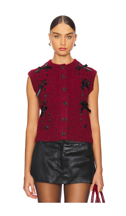 Damson Madder Kimmy Knit Vest in Burgundy