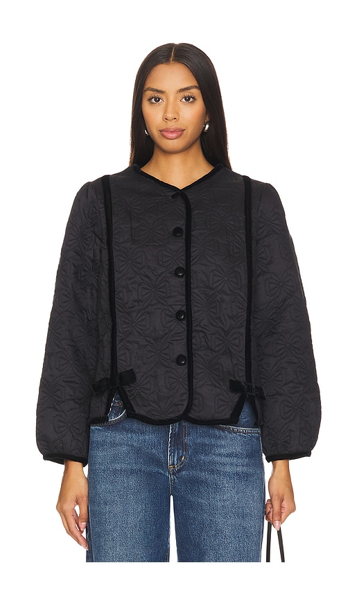 Damson Madder Diana Quilted Jacket in Black