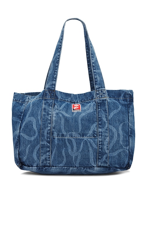 Damson Madder Denim Tote Bag in Bow Laser