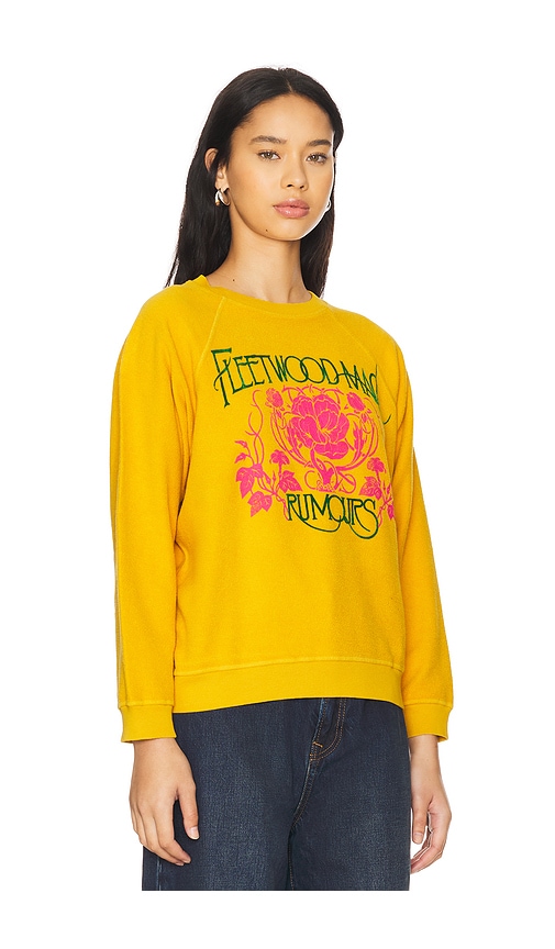 Shop Daydreamer Fleetwood Mac Floral Reverse Sweatshirt In Yellow