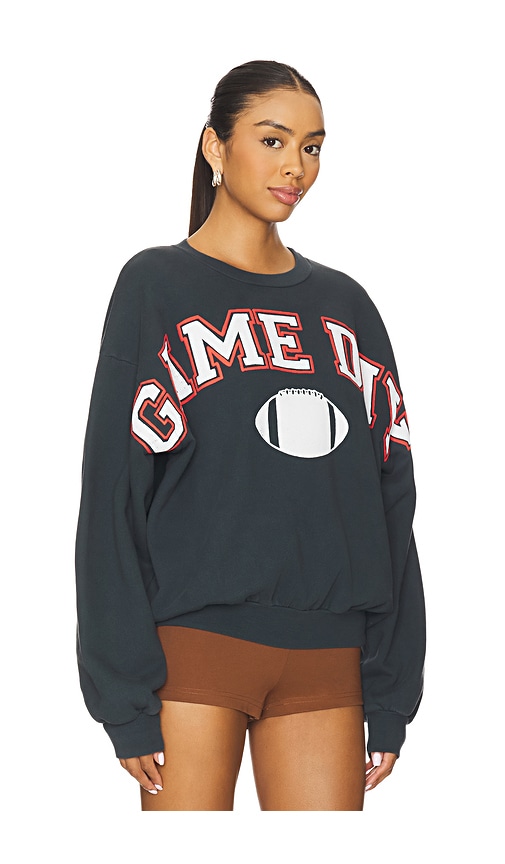 Daydreamer Game Day Crew Sweatshirt In Black