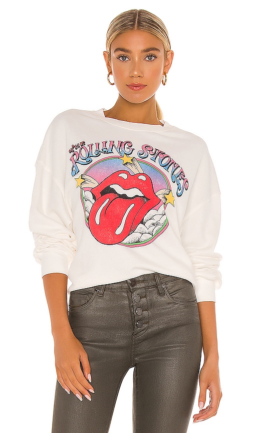 DAYDREAMER X REVOLVE Rolling Stones In The Clouds Oversized Sweatshirt in Vintage White