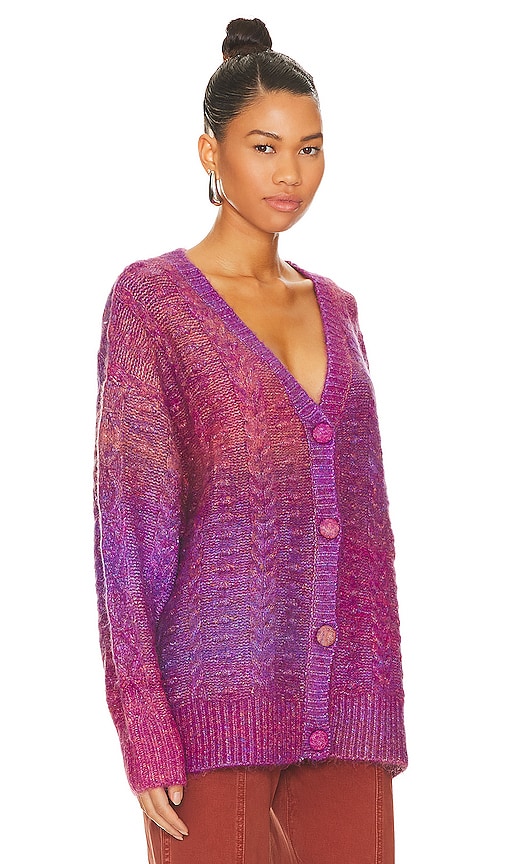 Shop Daydreamer Ombre Cardigan In Wild Orchid