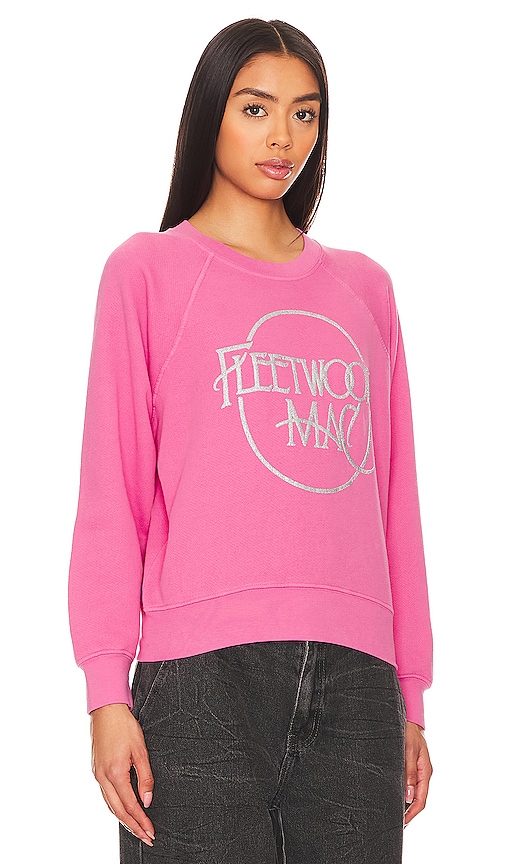 Shop Daydreamer Fleetwood Mac Circle Logo Raglan Crew In Pink