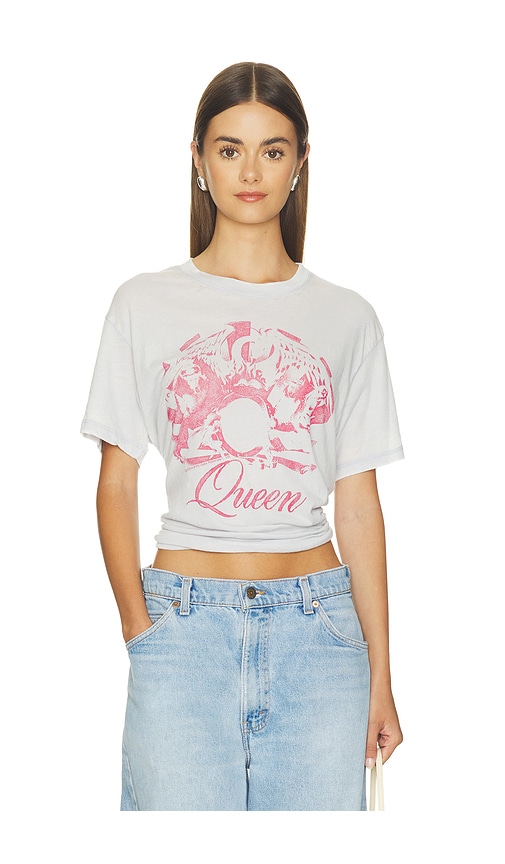 Daydreamer Queen Best Friend Burnout Boyfriend Tee In Powder Blue