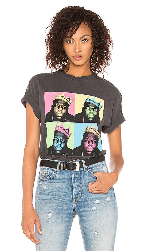 DAYDREAMER Biggie Pop Color King Tee in Faded Black | REVOLVE