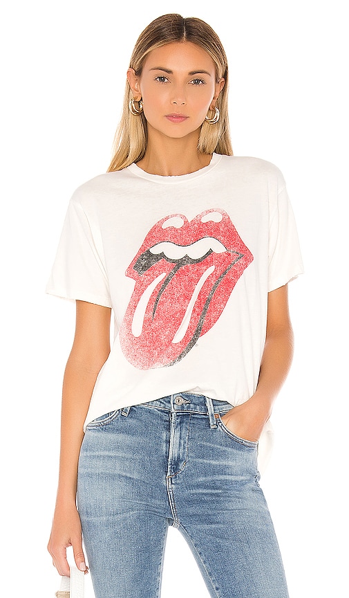 white rolling stones t shirt