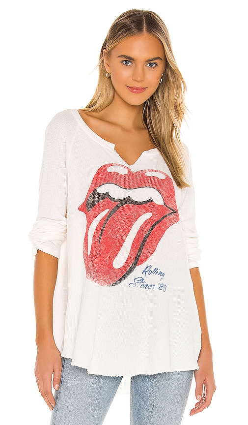 DAYDREAMER Rolling Stones Tour 89 Thermal in Vintage White | REVOLVE
