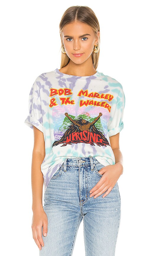 DAYDREAMER Bob Marley Uprising Weekend Tee in 2 Color Spiral Tie Dye