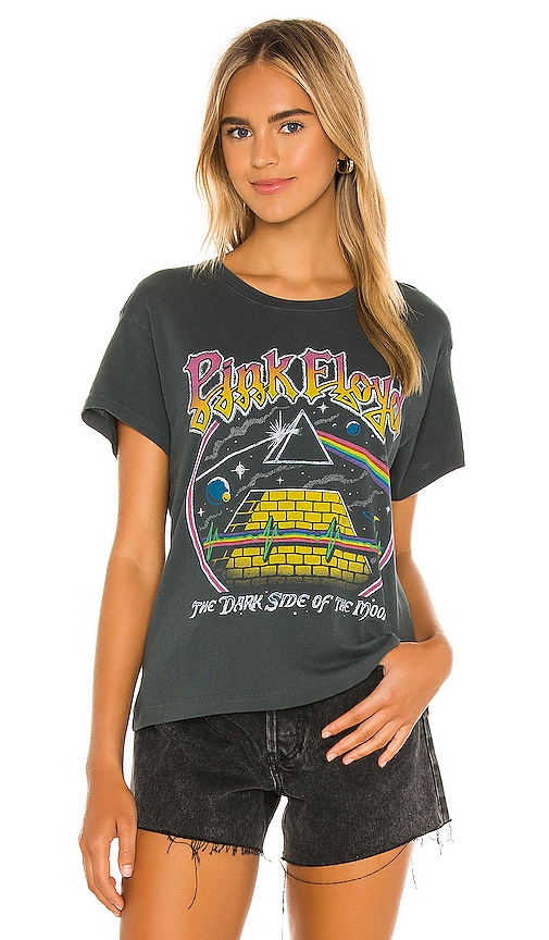 DAYDREAMER Pink Floyd Dark Side Pyramid Tour Tee in Vintage Black | REVOLVE