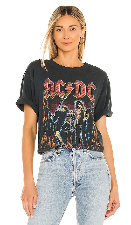 AC/DC Let There Be Rock Weekend Tee in Vintage Black