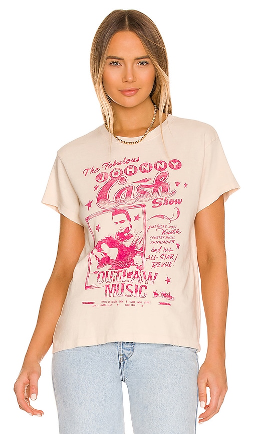 DAYDREAMER Johnny Cash Tour Tee in Sand | REVOLVE