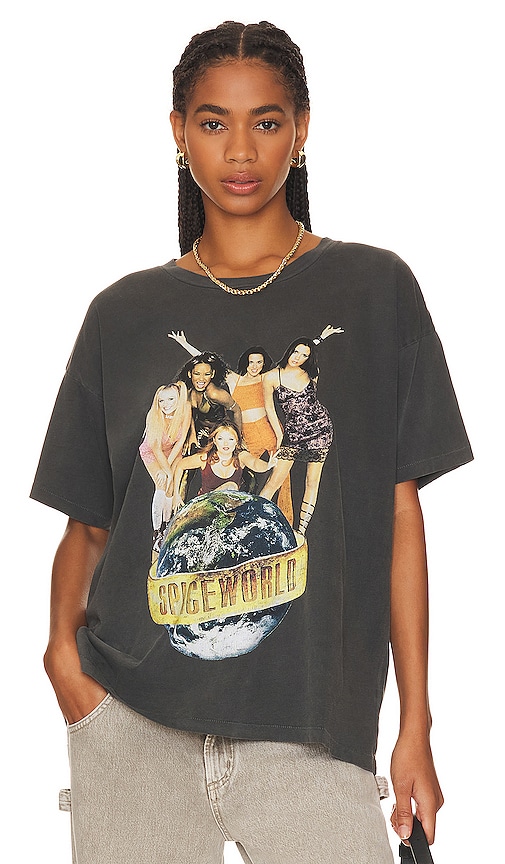 Daydreamer Spice Girls Spiceworld Merch Tee In Pigment Black