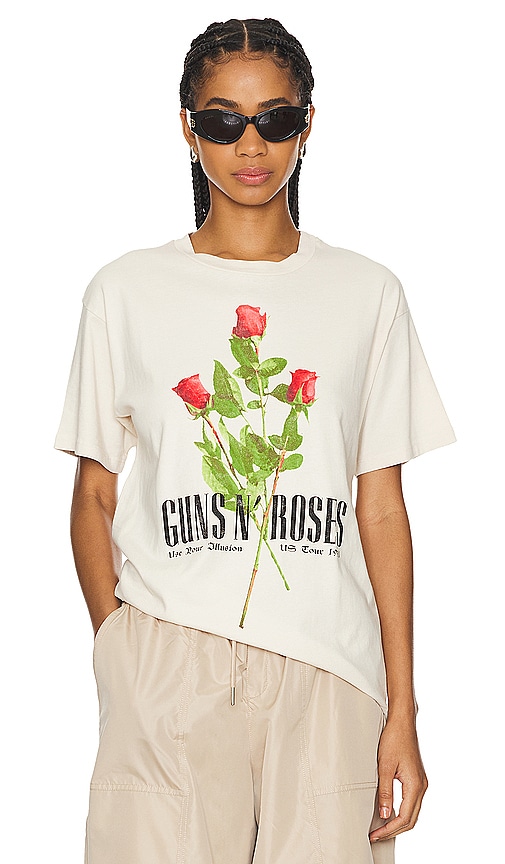 Daydreamer Guns N Roses Use Your Illusion Roses Tee In 污白色