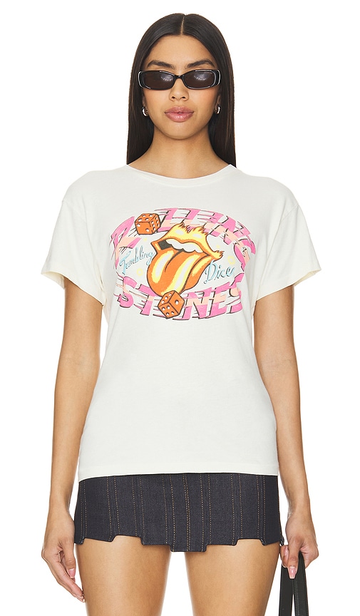 Shop Daydreamer Rolling Stones Tumbling Dice Tour Tee In Stone Vintage