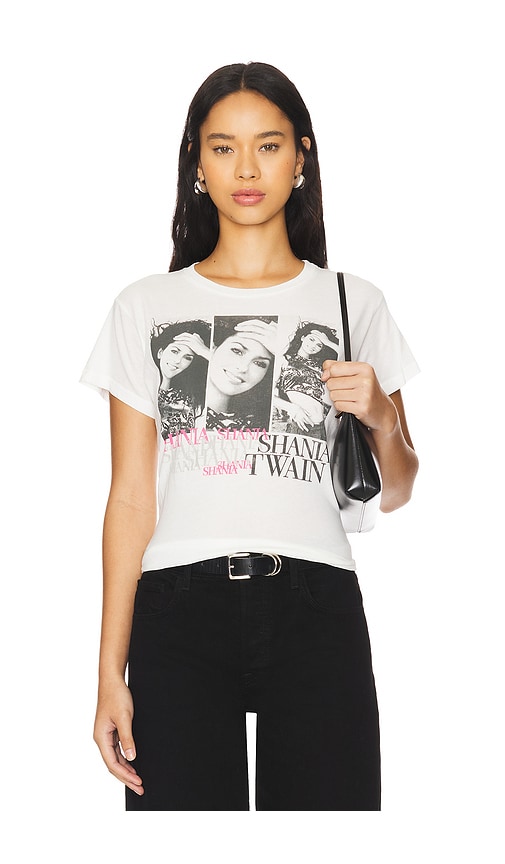 Shop Daydreamer Shania Twain Repeated Solo Tee Shirt In White