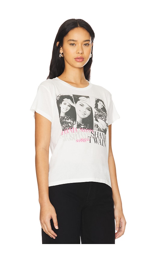 Shop Daydreamer Shania Twain Repeated Solo Tee Shirt In White