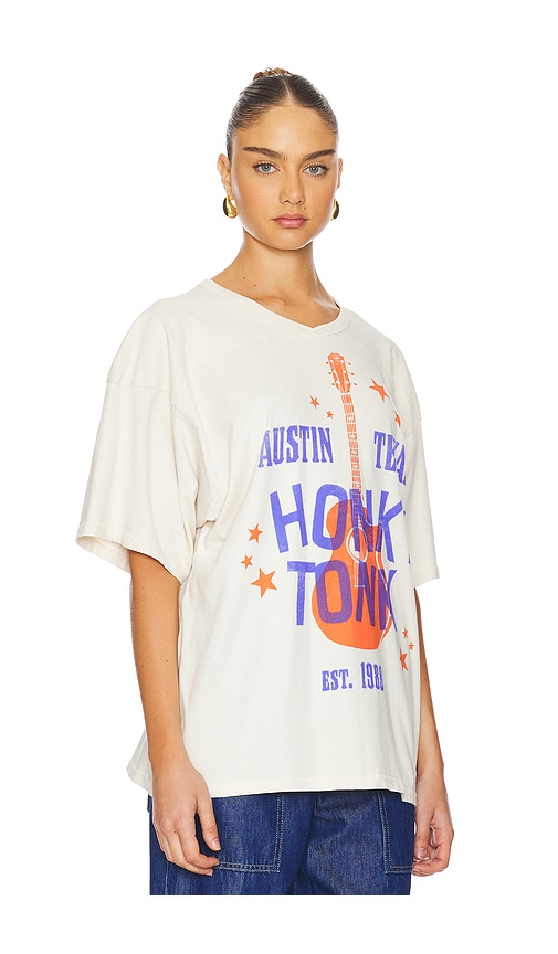 Shop Daydreamer Austin Honky Tonk Oversized Jersey Tee In Cream