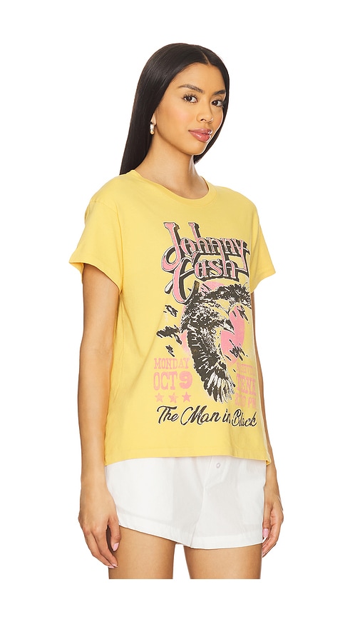 Daydreamer Johnny Cash Eagle Poster Tour Tee In Yellow