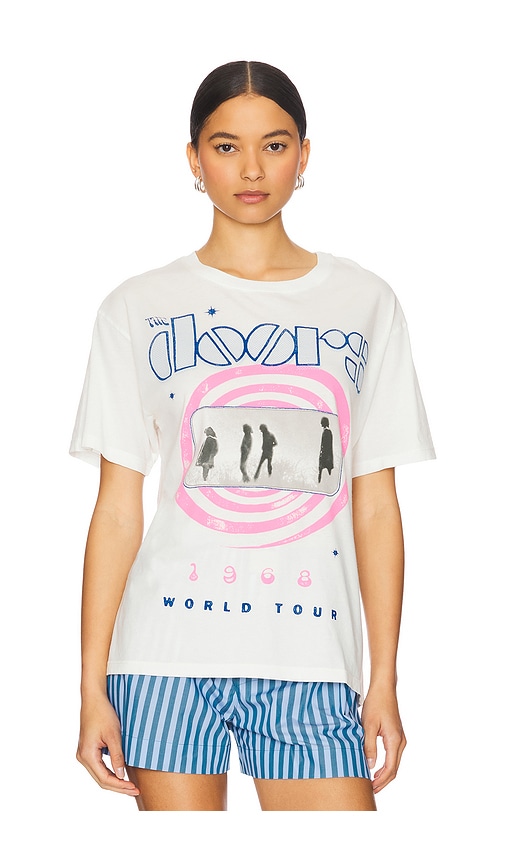 The Doors 1968 World Tour Boyfriend Tee in White. - size L (also in M, S, XL, XS) - DAYDREAMER - Modalova
