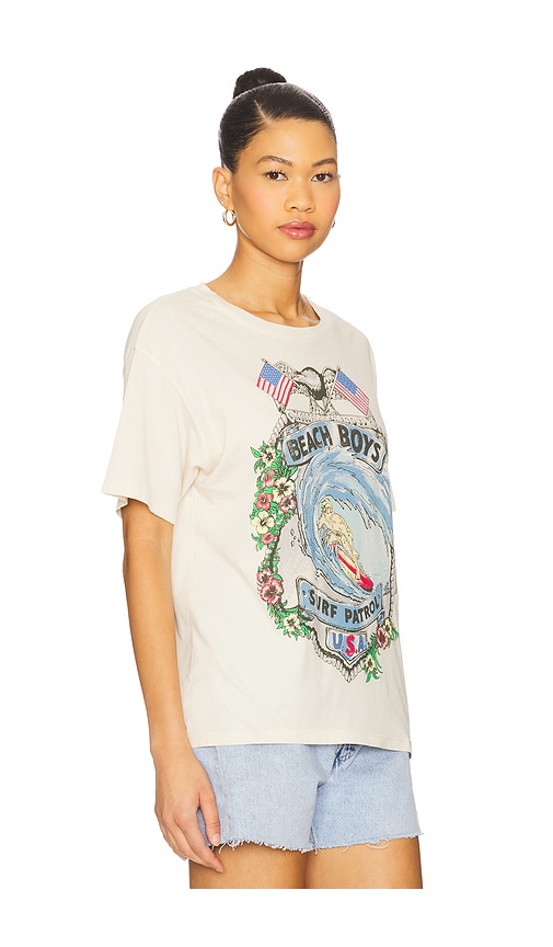Daydreamer Beach Boys Surf Patrol Boyfriend Tee In Dirty White In White