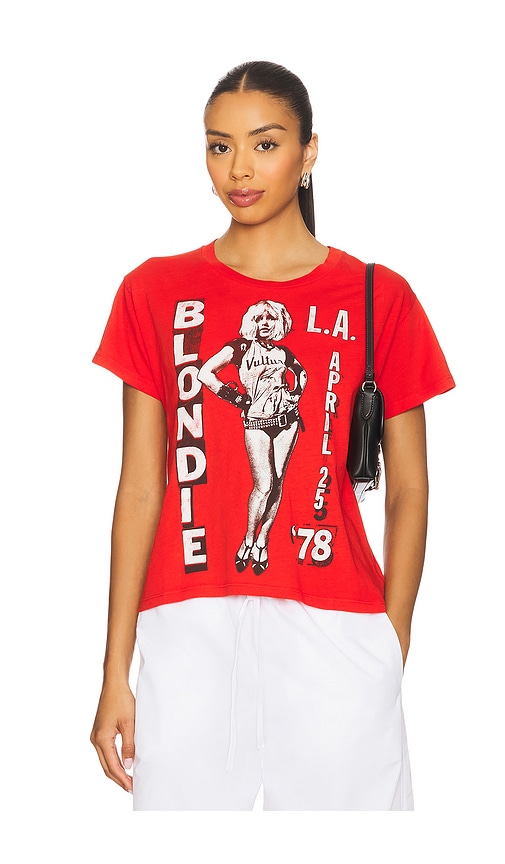 Blondie La '78 Solo Tee in Red. - size XL (also in L, M, S, XS)