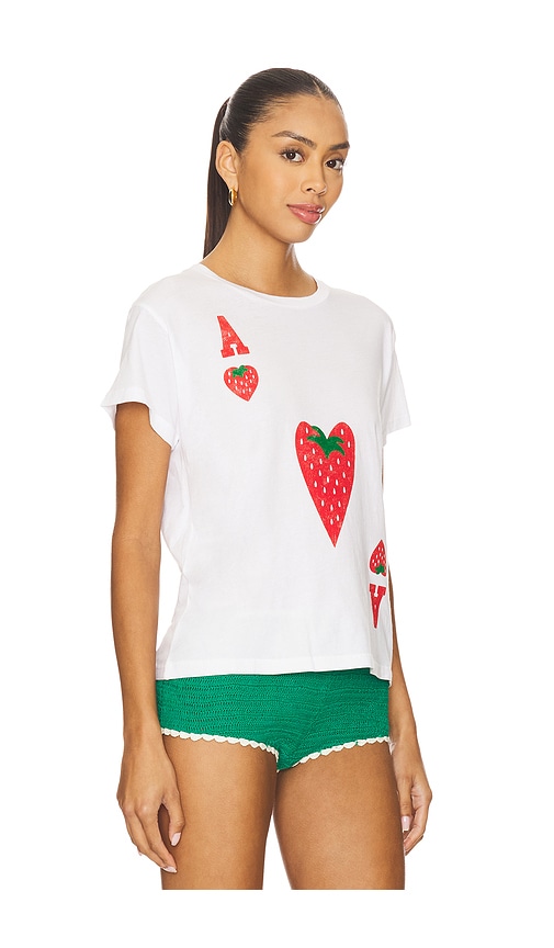 Daydreamer Ace Of Strawberries Solo Tee Shirt In White