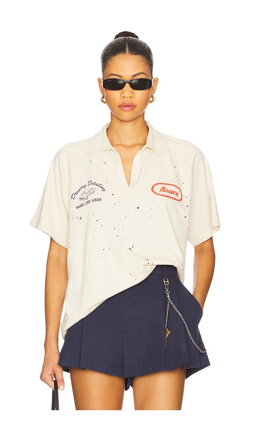Daydreamer Dreamy Detailing Raglan Polo In White