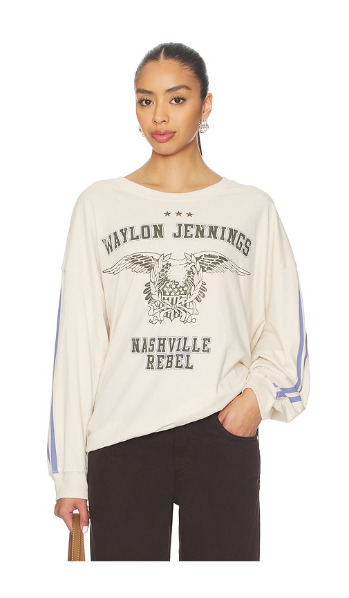 DAYDREAMER Waylon Jennings Nashville Rebel Os Long Sleeve Tee