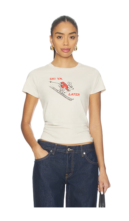 Daydreamer Ski Ya Later Headliner Tee In White